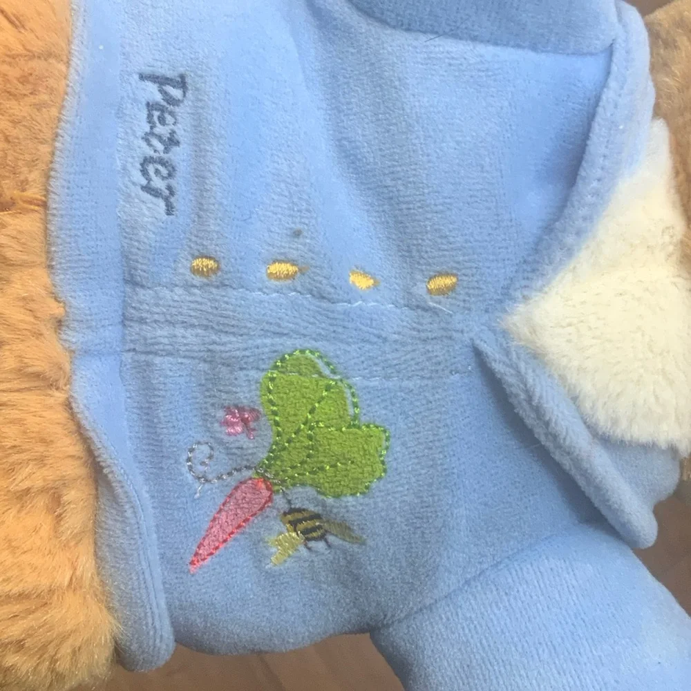 Peter Rabbit Hand Puppet Bunny Plush with Blue Jacket